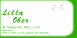 lilla ober business card